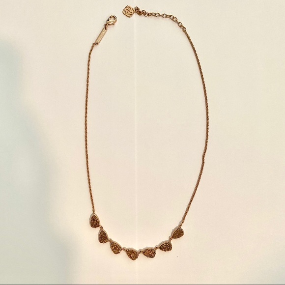 Kendra Scott Connie Necklace Rose Gold Drusy - Picture 2 of 5
